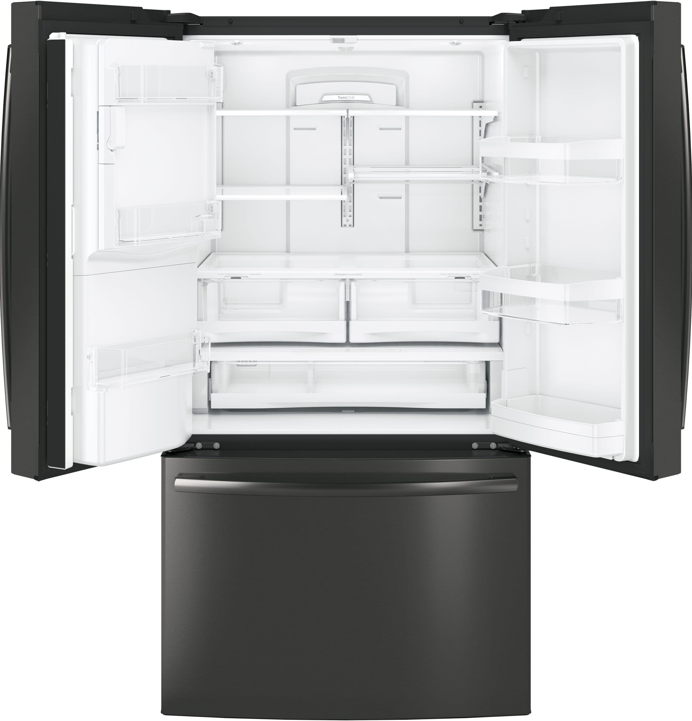 GE GFE28GBLTS Black Stainless Steel