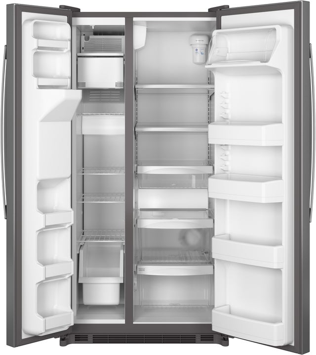 GE GSE22ESHSS 34 Inch Side-by-Side Refrigerator with 21.8 cu. ft...