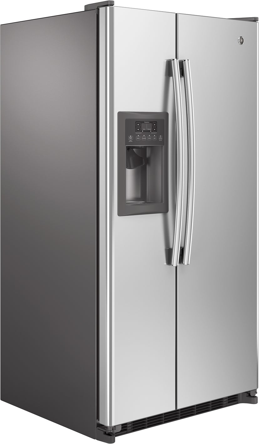 GE GSE22ESHSS 34 Inch Side-by-Side Refrigerator with 21.8 cu. ft...