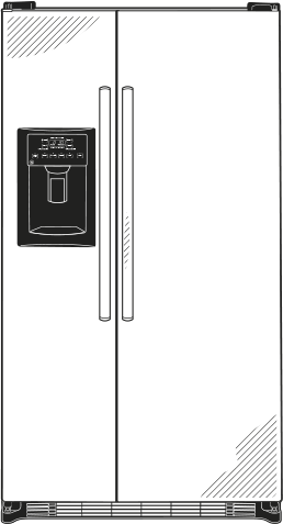 GE GSE22ESHSS 34 Inch Side-by-Side Refrigerator with 21.8 cu. ft...