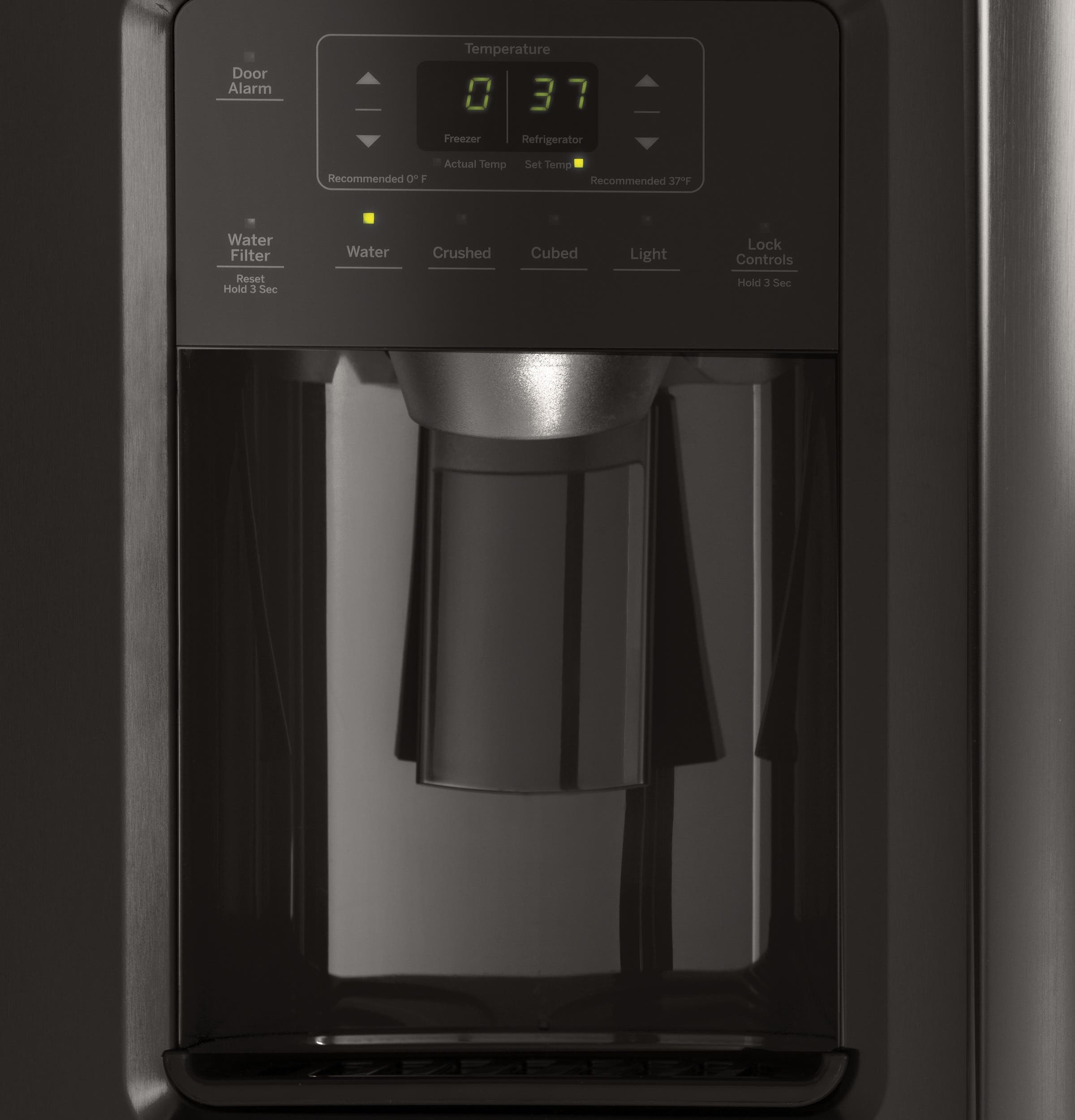 GE GSE25HBLTS Black Stainless