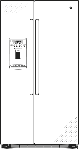 GE GSE25HSHSS 25.3 Cu. Ft. Freestanding Side by Side Refrigerato...