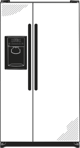 GE GSL22JGCLS 21.9 Cu. Ft. Side-By-Side Refrigerator