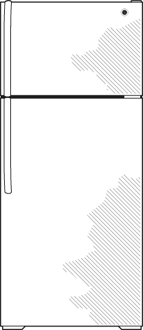 GE GTJ18GCDSA 18.1 cu. ft. Top Mount Refrigerator