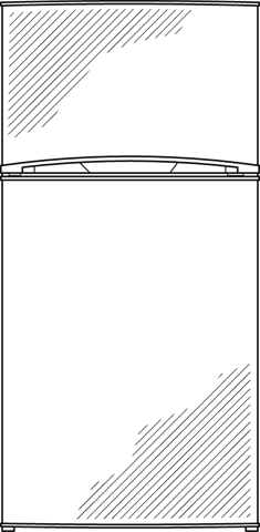 GE GTL12HBDBS 11.8 cu. ft. Top-Freezer Refrigerator