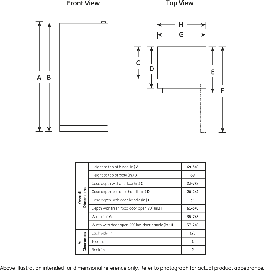 GE PDCS1NCYLSS Left Hand Door Swing