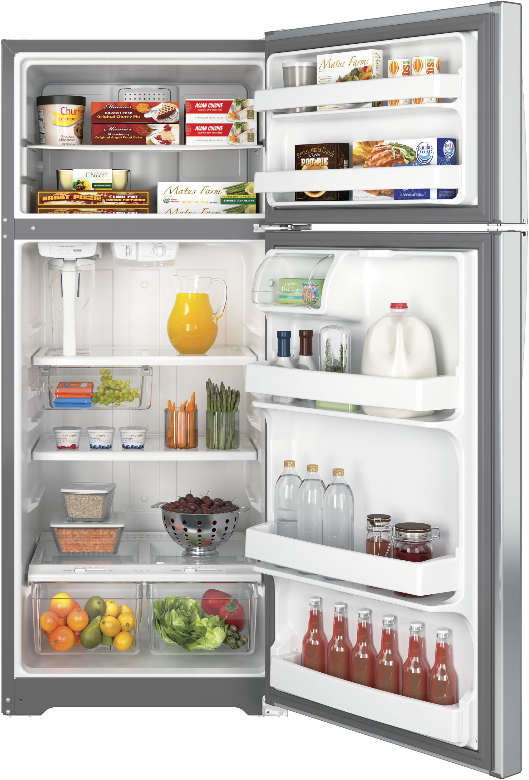 GE GAS18PSJSS Top Freezer Refrigerator - Thumbnail 3