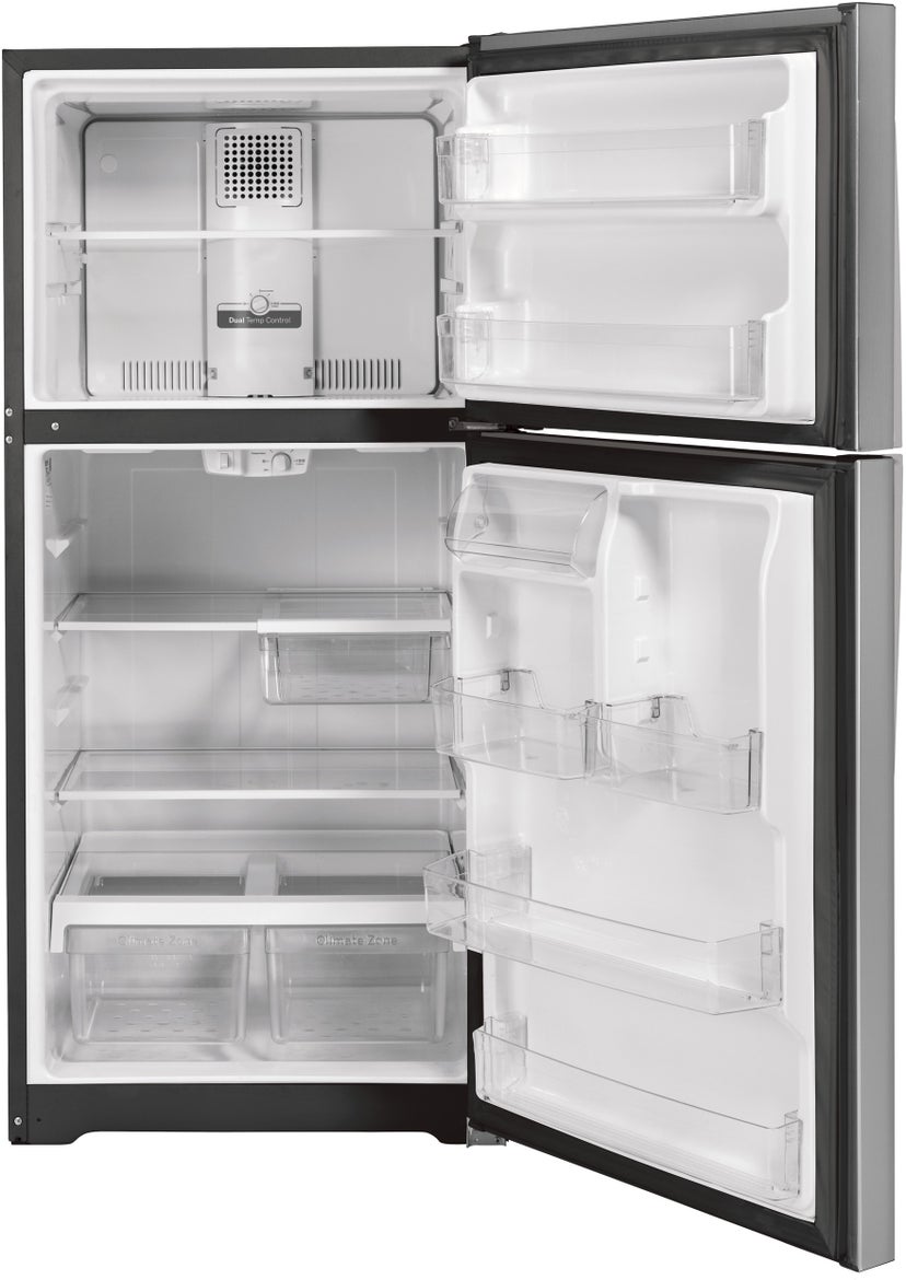 GE GTS22KSNRSS Top Freezer Refrigerator With Handle No Icemaker W...