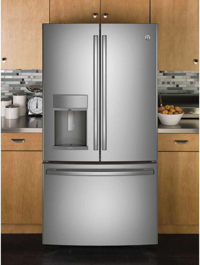 GE PFD28KSLSS 27.7 Cu. Ft. French-Door Refrigerator with Door In...