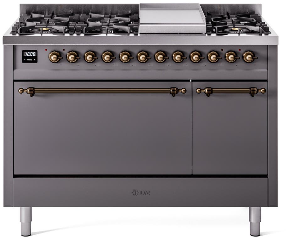 Ilve UP48FQNMPMGB Graphite Matte With Bronze Trim