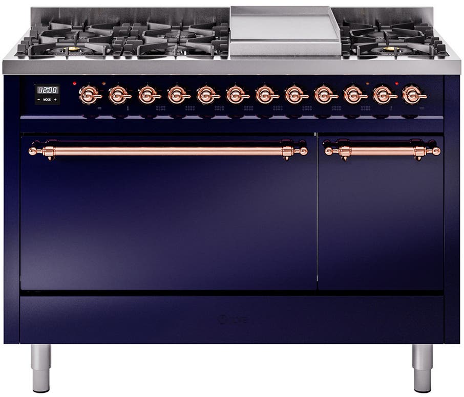 Ilve UP48FQNMPMBP Midnight Blue With Copper Trim