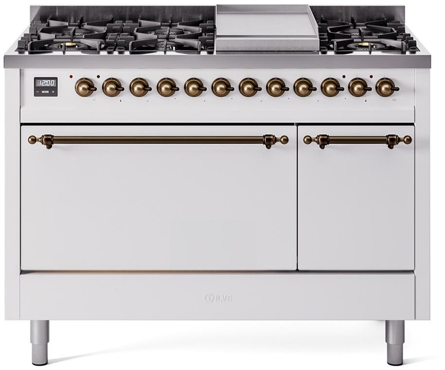 Ilve UP48FQNMPWHBLP White With Bronze Trim, Lp