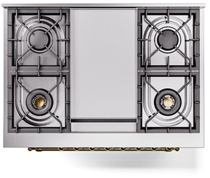 Ilve UP36FQNMPBUGLP Burgundy, Brass Trim