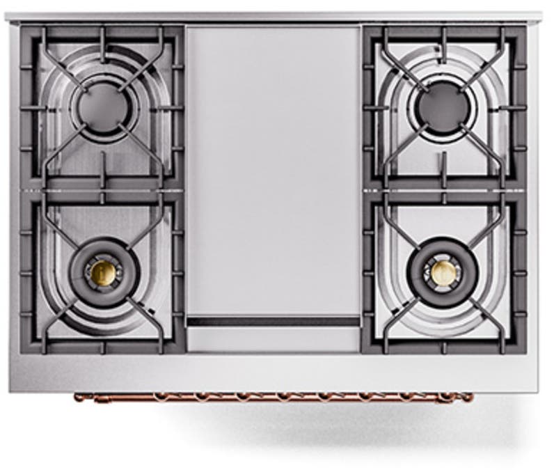 Ilve UP36FQNMPBUPLP Burgundy With Copper Trim, Lp