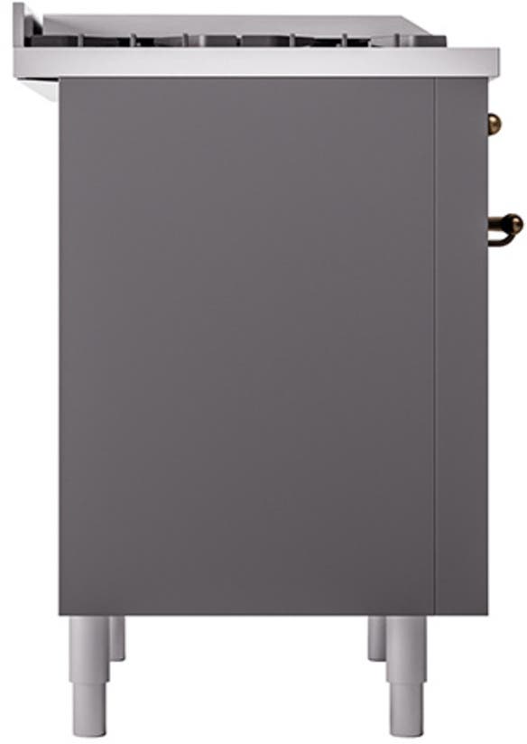 Ilve UP36FQNMPMGBLP Graphite Matte With Bronze Trim, Lp
