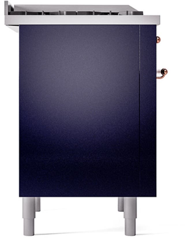 Ilve UP36FQNMPMBPLP Midnight Blue With Copper Trim, Lp