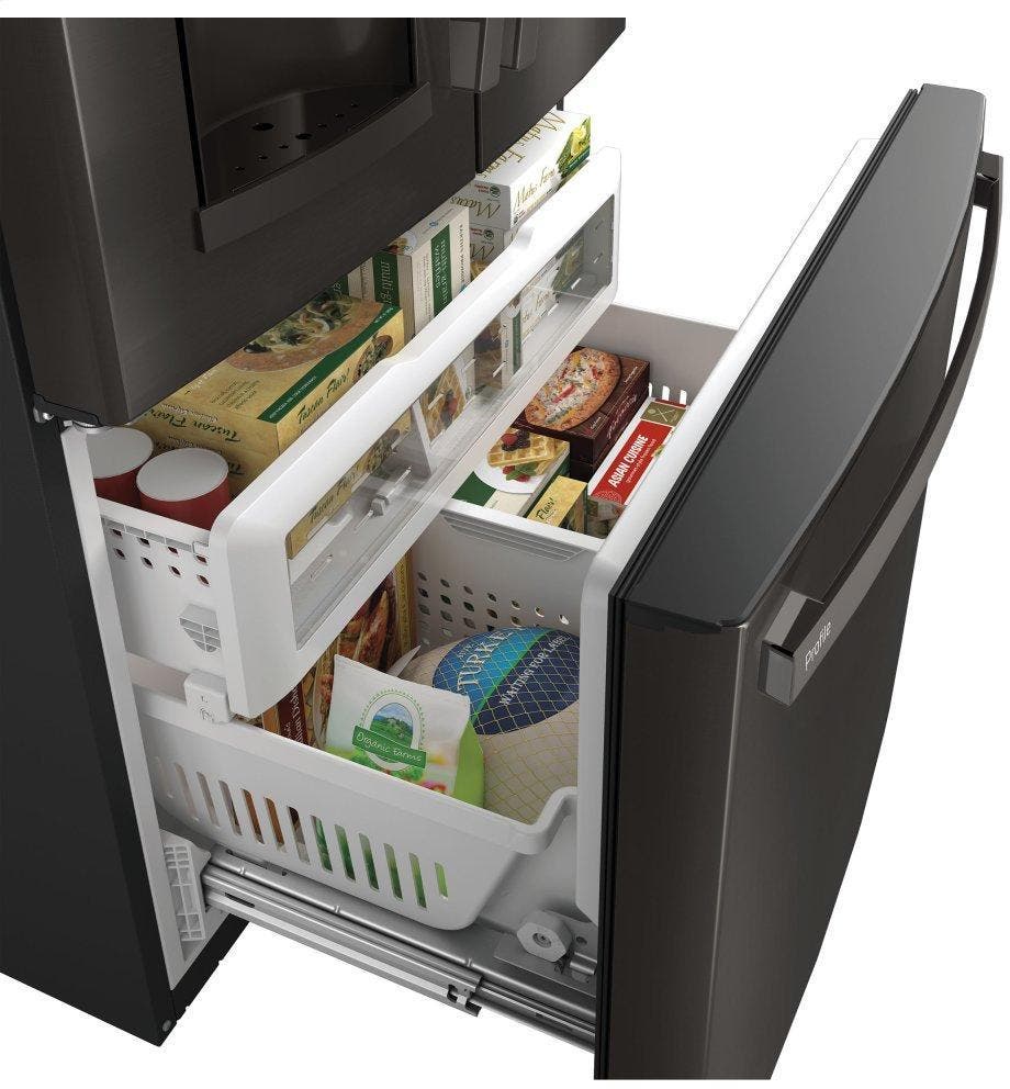 GE PYE22PBLTS Black Stainless Steel