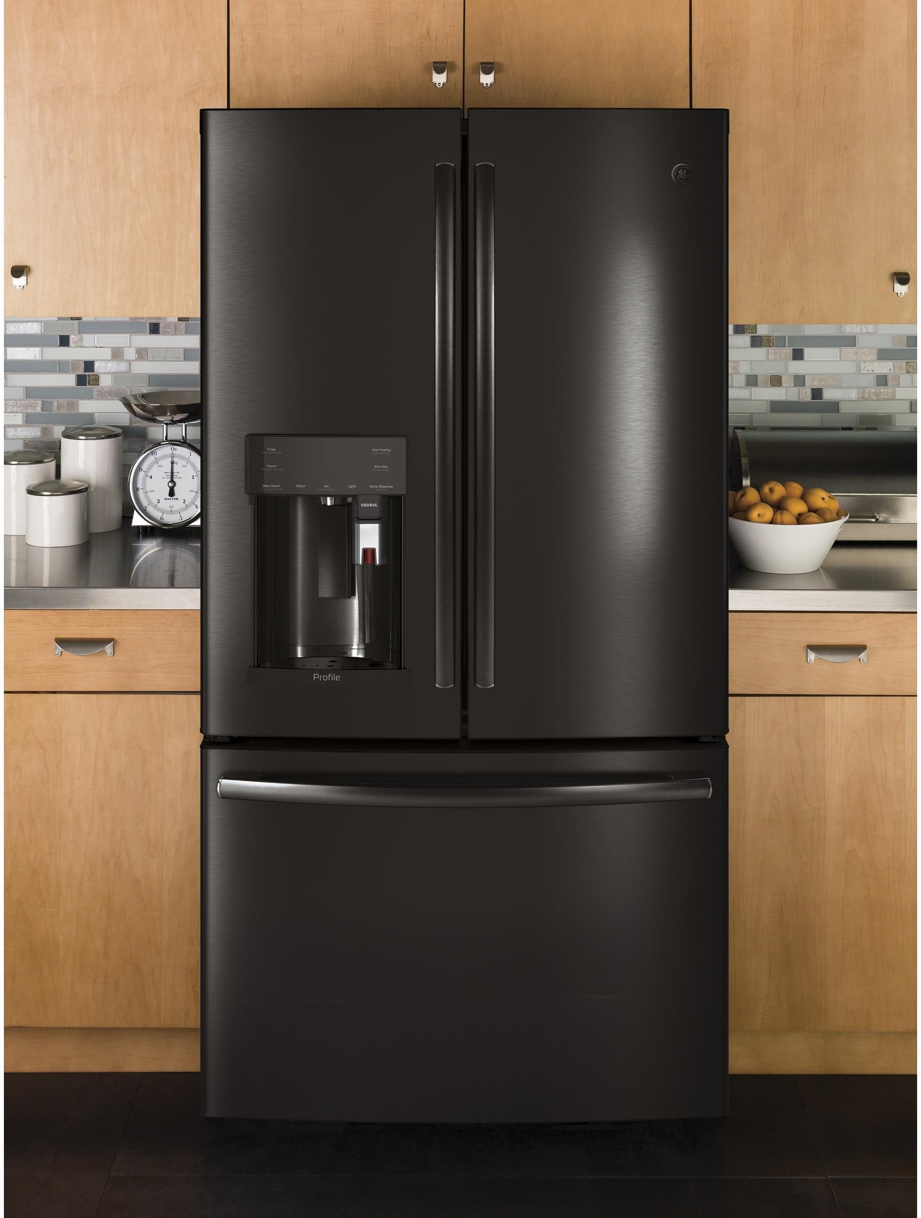 GE PYE22PBLTS Black Stainless Steel