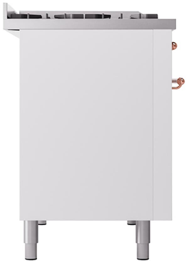 Ilve UN48FQNMPWHP White With Copper Knobs, Natural Gas