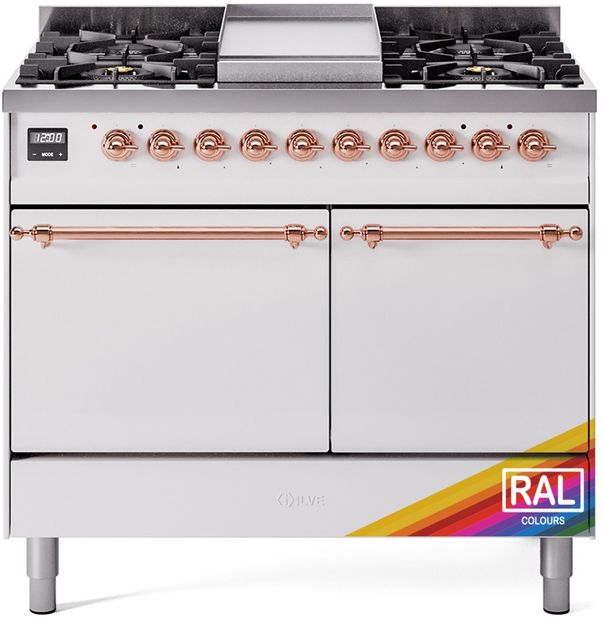 Ilve UPD40FQNMPRAPLP Ral Custom Color With Copper Knobs, Liquid Propane