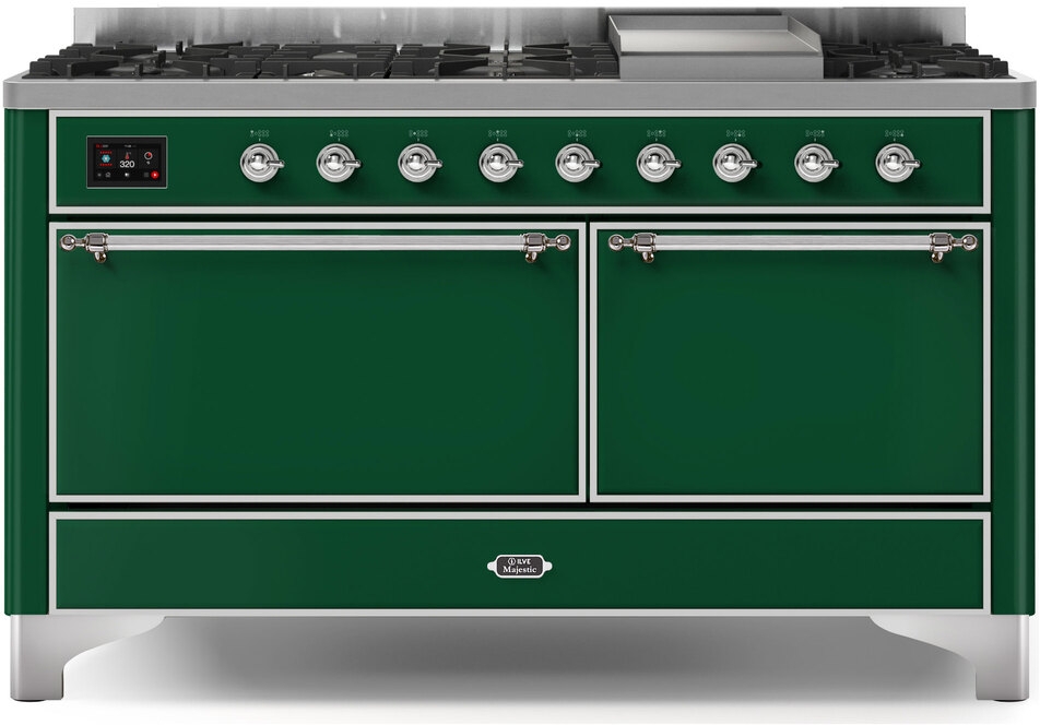 Ilve UM15FDQNS3EGCLP Liquid Propane In Emerald Green W/ Chrome Trim