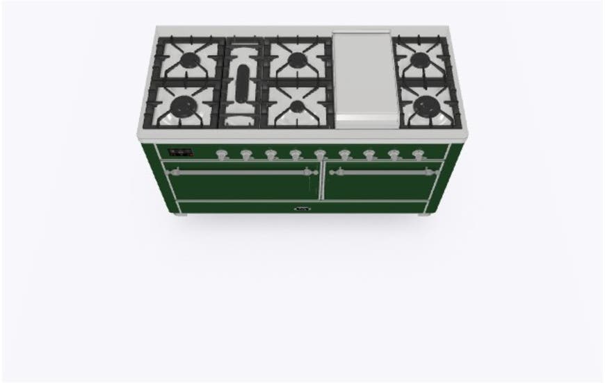 Ilve UM15FDQNS3EGC Natural Gas In Emerald Green W/ Chrome Trim