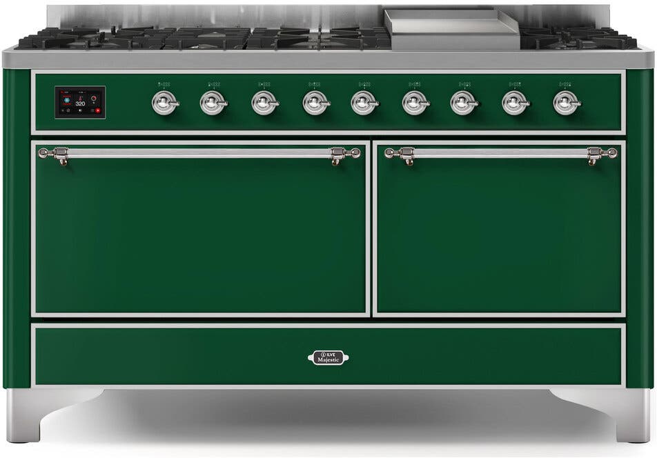 Ilve UM15FDQNS3EGC Natural Gas In Emerald Green W/ Chrome Trim