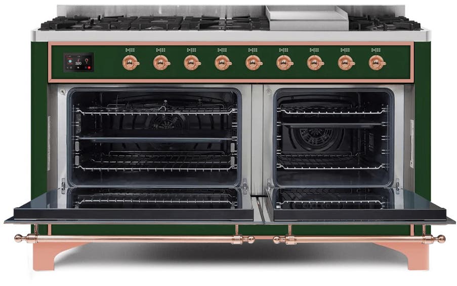 Ilve UM15FDNS3EGP Natural Gas In Emerald Green W/ Copper Trim