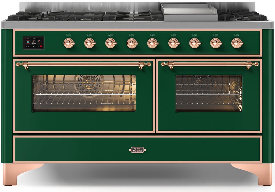 Ilve UM15FDNS3EGP Natural Gas In Emerald Green W/ Copper Trim
