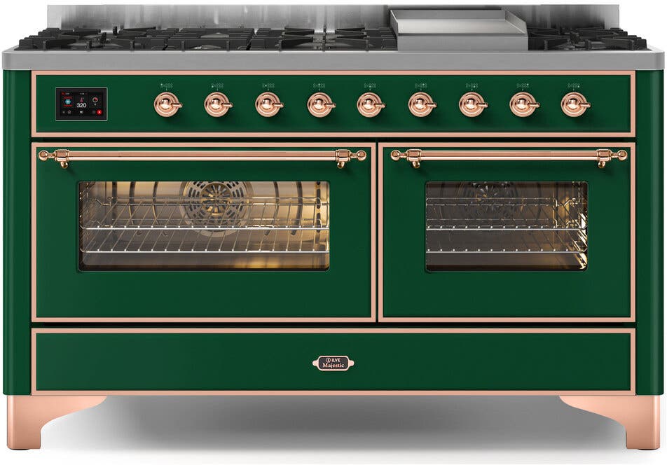 Ilve UM15FDNS3EGP Natural Gas In Emerald Green W/ Copper Trim