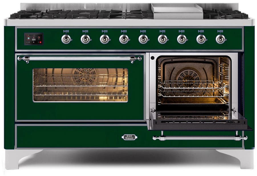Ilve UM15FDNS3EGCLP Liquid Propane In Emerald Green W/ Chrome Trim
