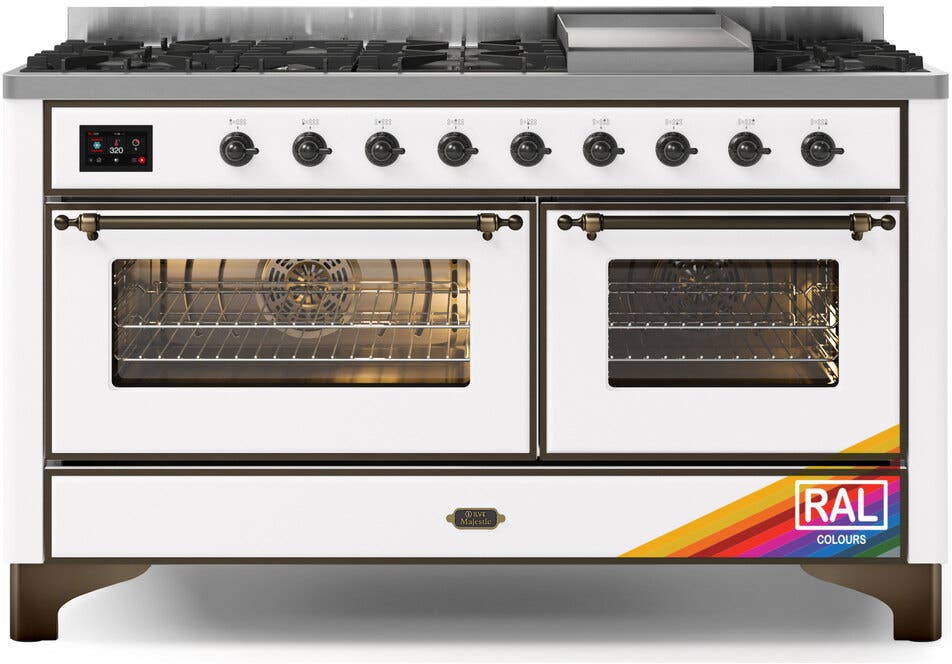 Ilve UM15FDNS3RABLP Ral Custom Color With Bronze Knobs, Liquid Propane