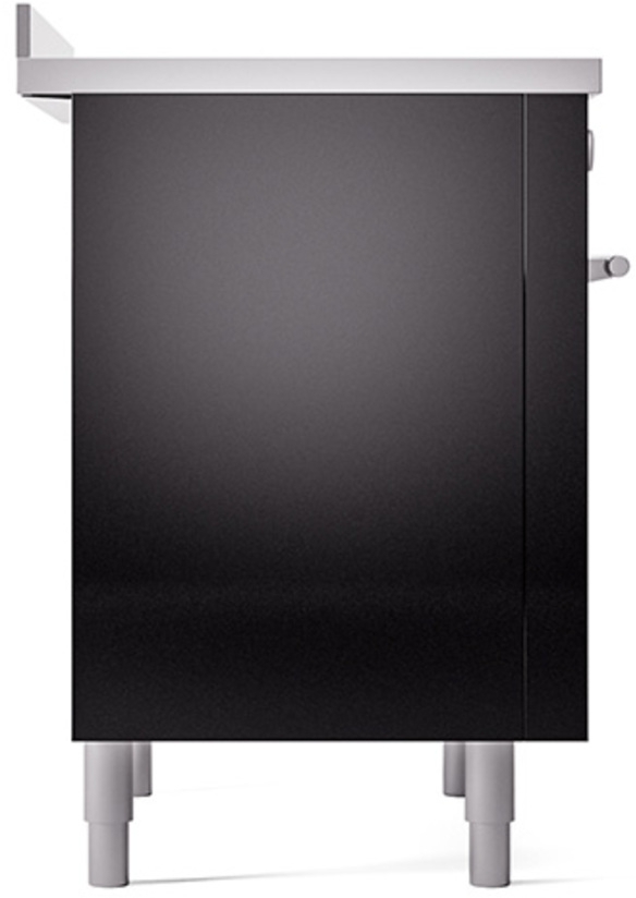 Ilve UPI366QMPBK Glossy Black With Stainless Steel Trim