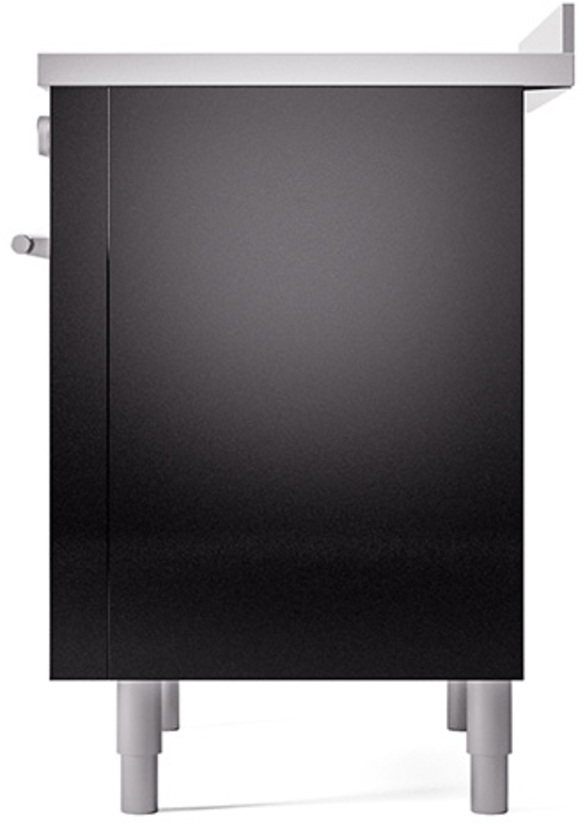 Ilve UPI366QMPBK Glossy Black With Stainless Steel Trim