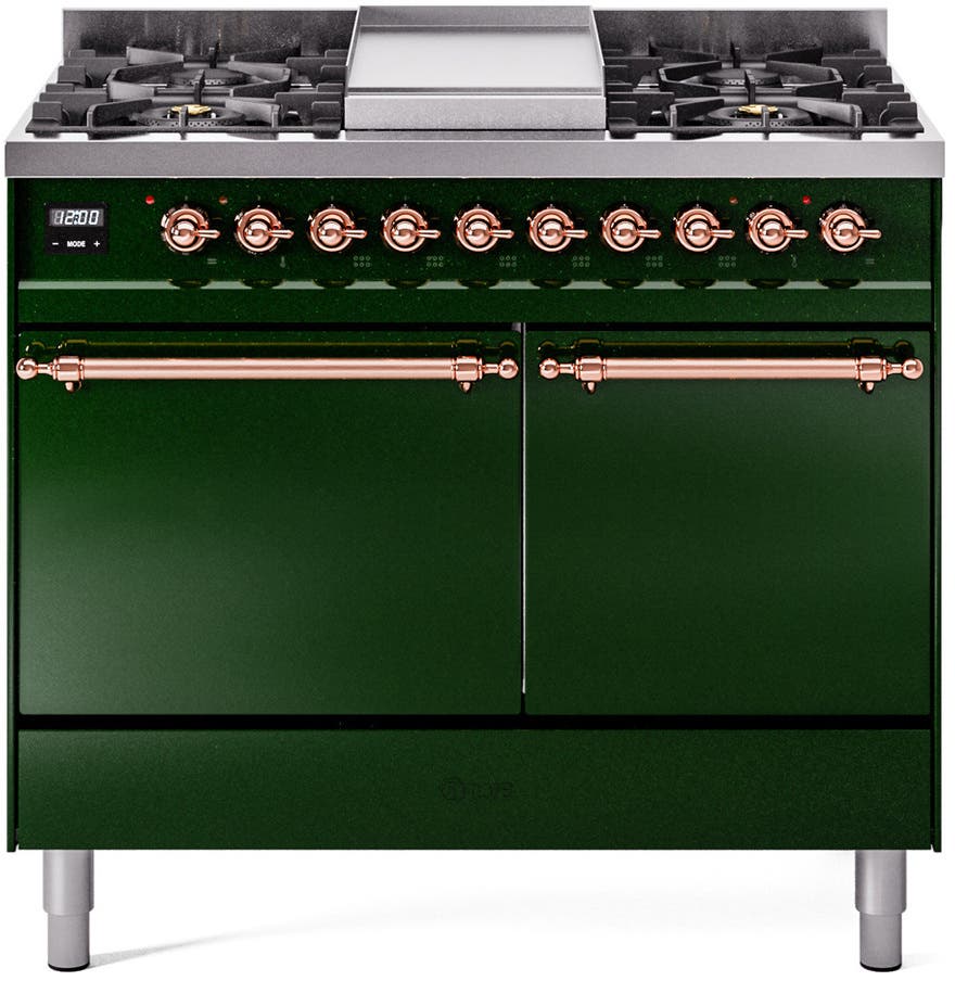 Ilve UPD40FQNMPEGP Emerald Green With Copper Trim