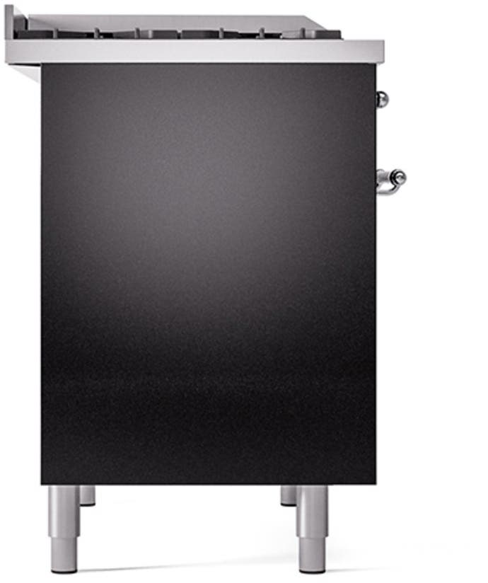 Ilve UPD40FQNMPBKC Glossy Black With Chrome Trim