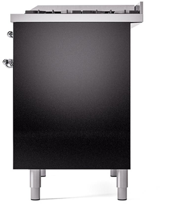 Ilve UPD40FQNMPBKC Glossy Black With Chrome Trim