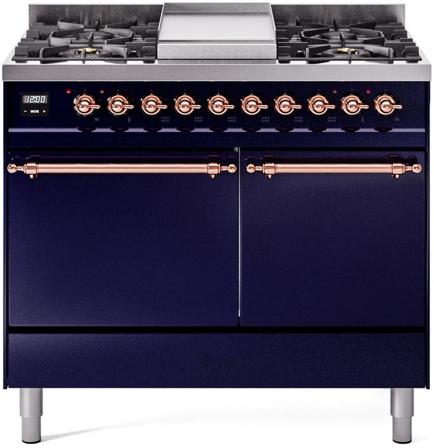 Ilve UPD40FQNMPMBPLP Midnight Blue With Copper Trim, Lp