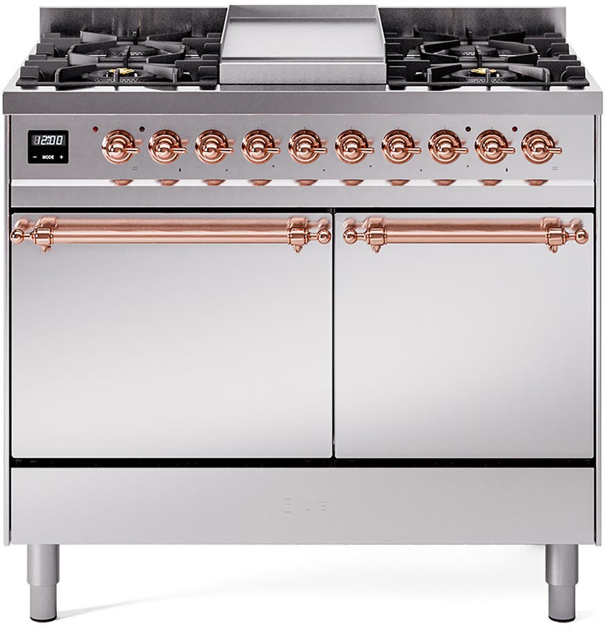 Ilve UPD40FQNMPSSPLP Stainless Steel With Copper Trim, Lp
