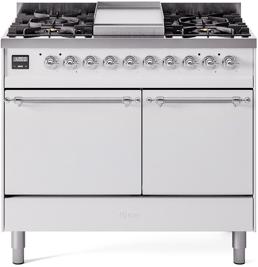 Ilve UPD40FQNMPWHCLP White With Chrome Trim, Lp