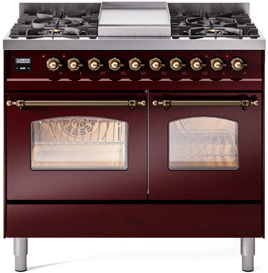Ilve UPD40FNMPBUBLP Burgundy With Bronze Trim, Lp