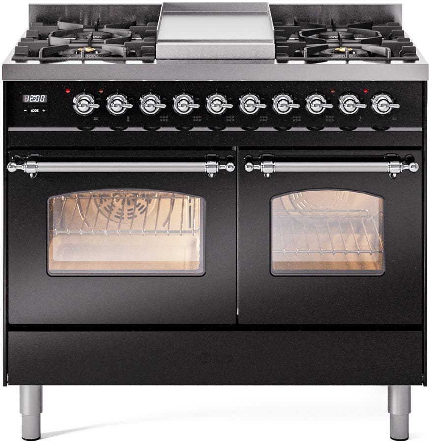 Ilve UPD40FNMPBKCLP Glossy Black With Chrome Trim, Lp