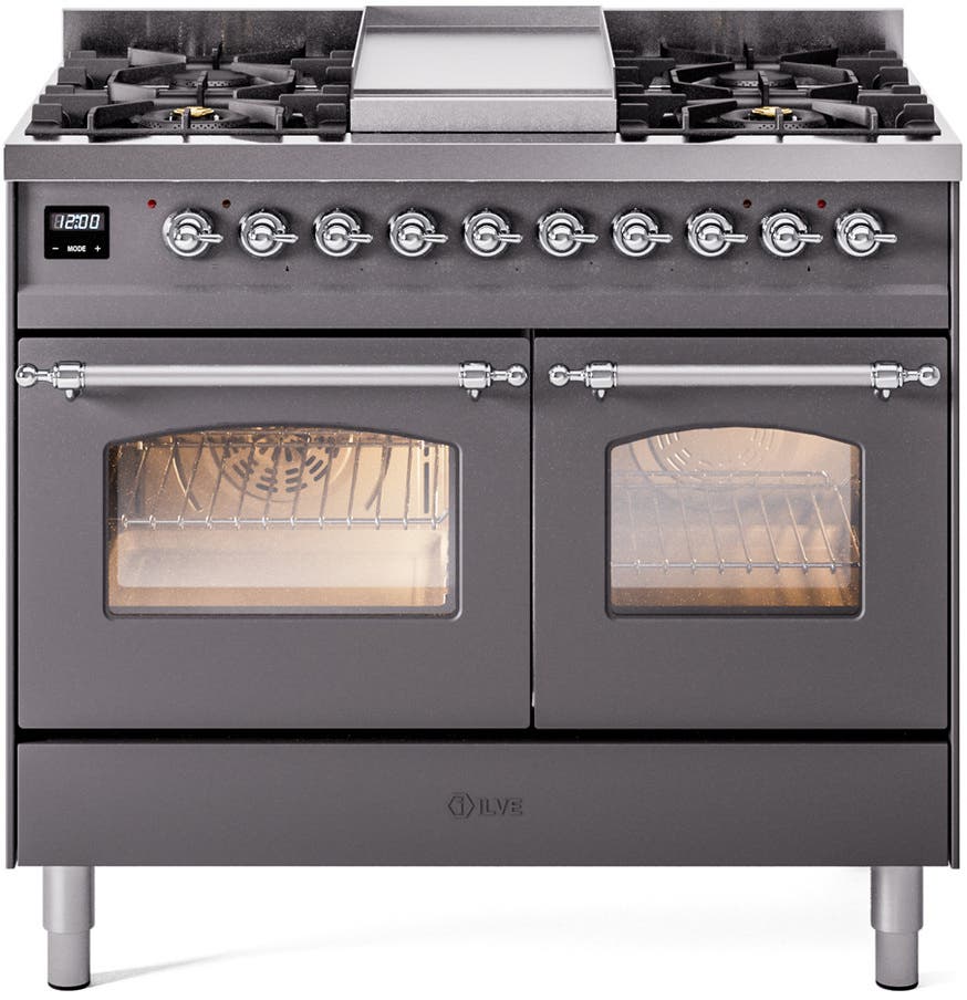 Ilve UPD40FNMPMGCLP Graphite Matte With Chrome Trim, Lp