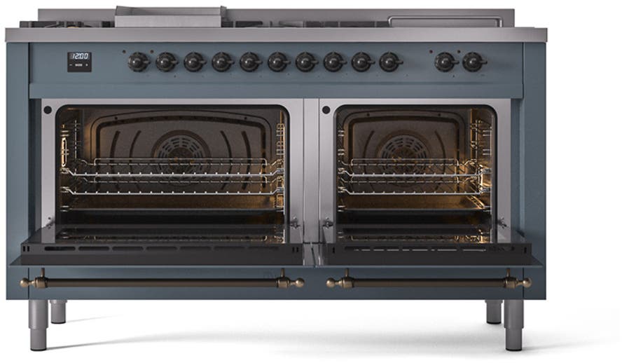 Ilve UP60FSQNMPBGBLP Blue Grey With Bronze Trim, Lp