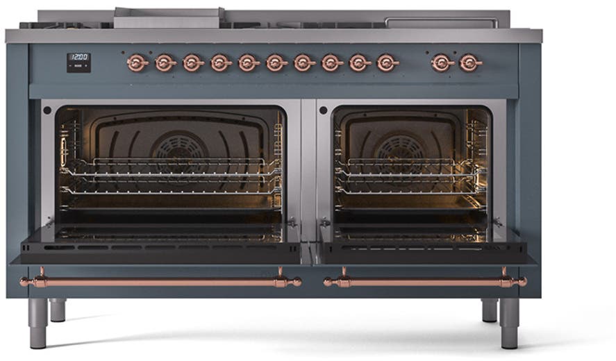 Ilve UP60FSQNMPBGP Blue Grey With Copper Trim