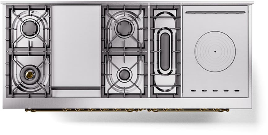 Ilve UP60FSQNMPBUG Burgundy With Brass Trim