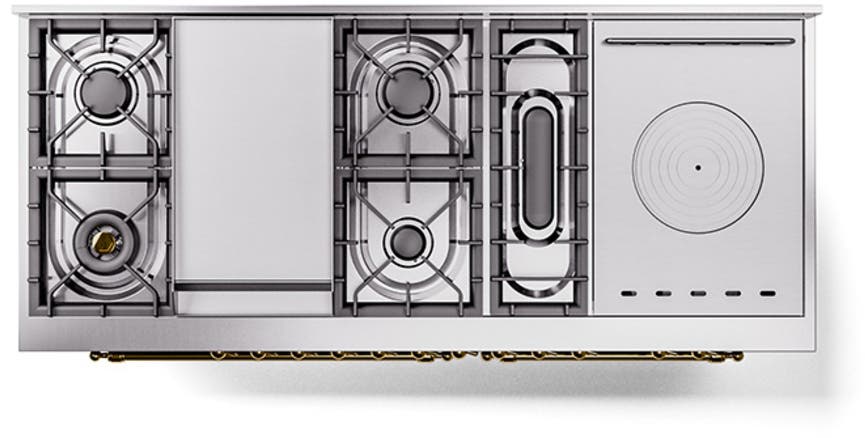 Ilve UP60FSQNMPBKG Glossy Black With Brass Trim