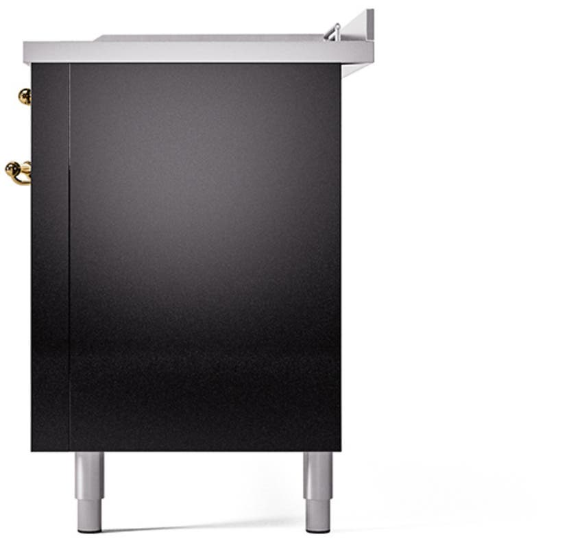 Ilve UP60FSQNMPBKGLP Glossy Black With Brass Trim, Lp