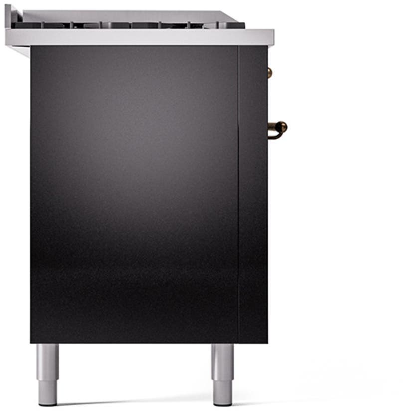 Ilve UP60FSQNMPBKBLP Glossy Black With Bronze Trim, Lp