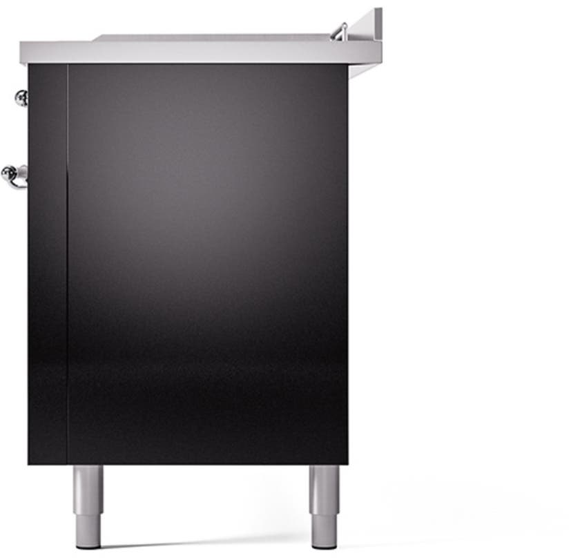 Ilve UP60FSQNMPBKCLP Glossy Black With Chrome Trim, Lp